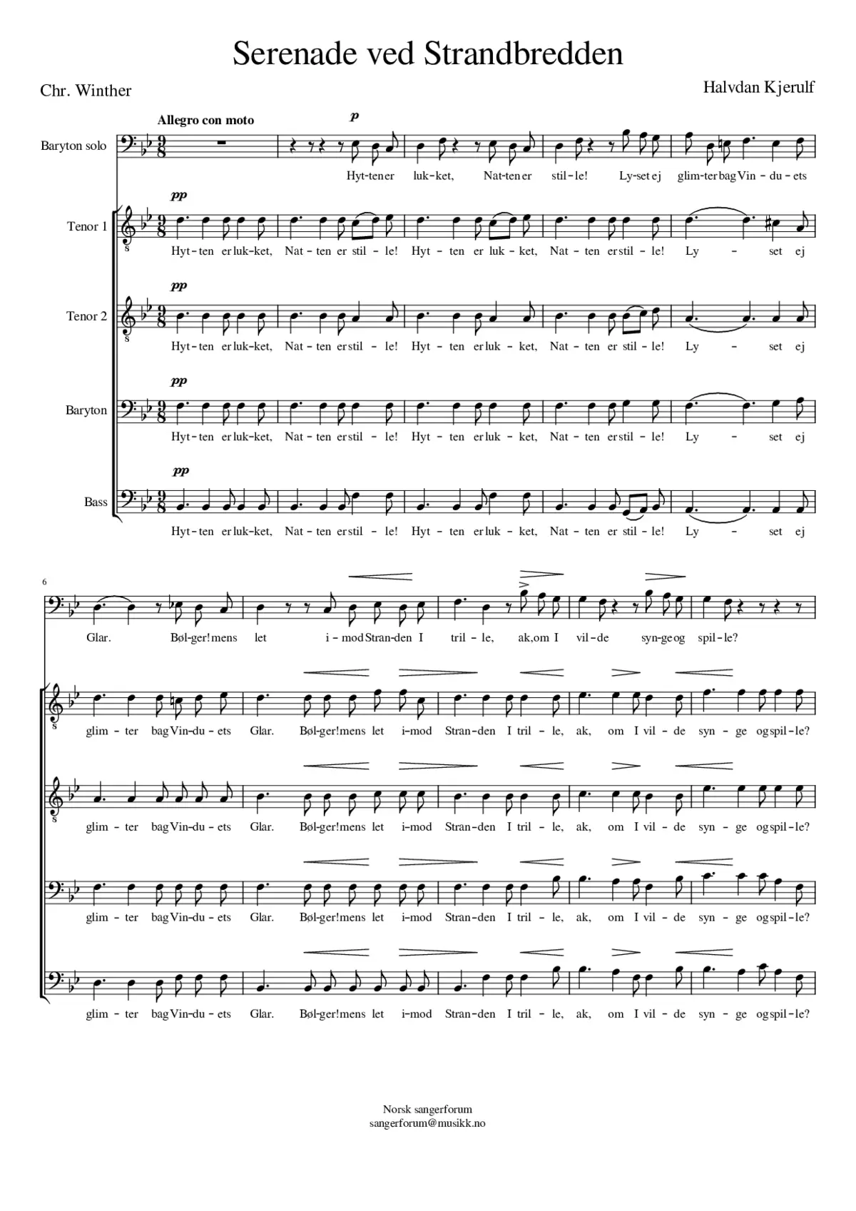 Serenade ved Strandbredden - Page 1