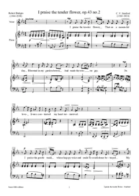 I praise the tender flower