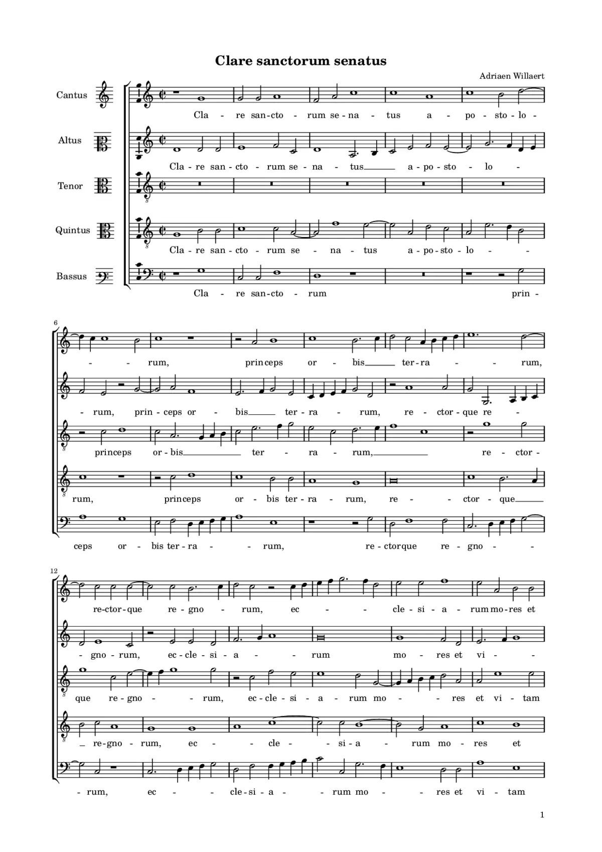 Clare sanctorum senatus - Page 1