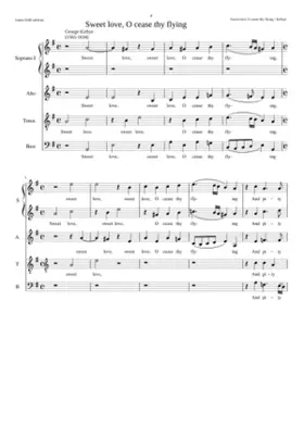 Sweet love O cease thy flying