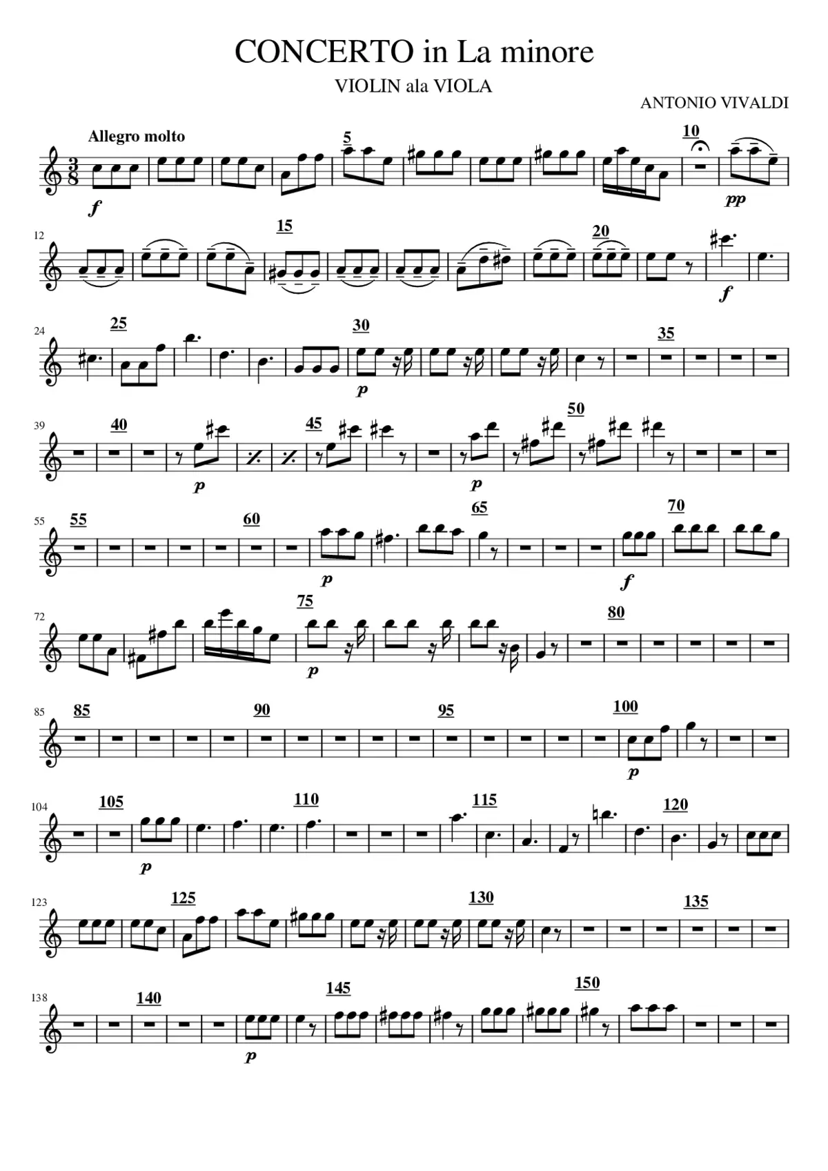 CONCERTO in La minore - Page 1