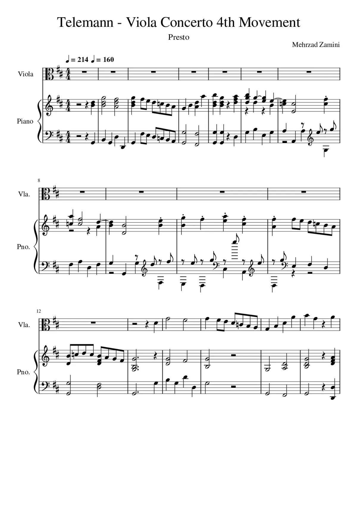 Viola Concerto TWV 51:G9 - Page 1