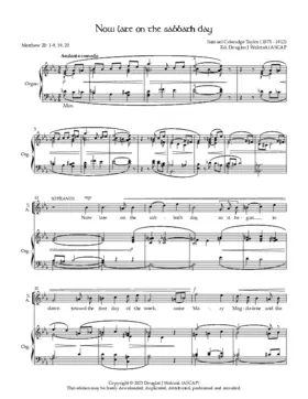 Now late on the sabbath day