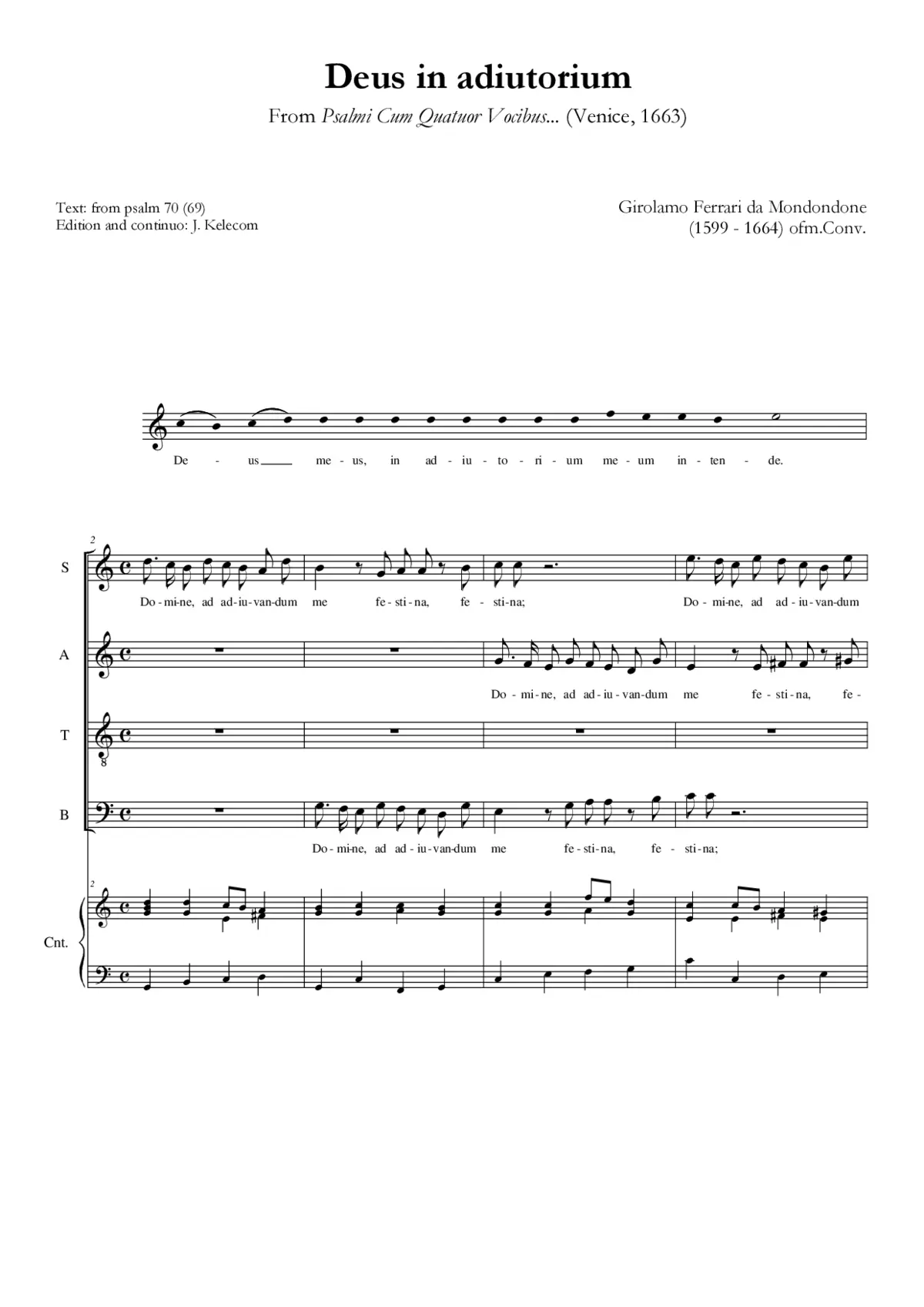 Deus in adiutorium - Page 1