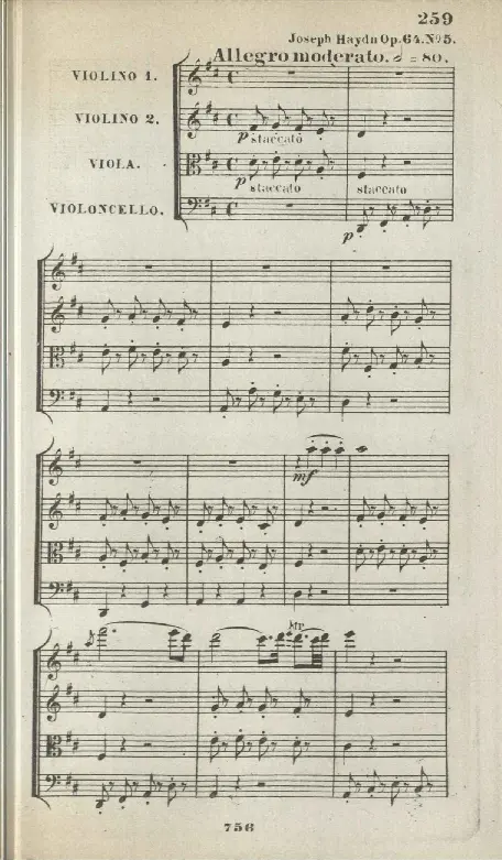 String Quartet in D major 'The Lark' - Page 1