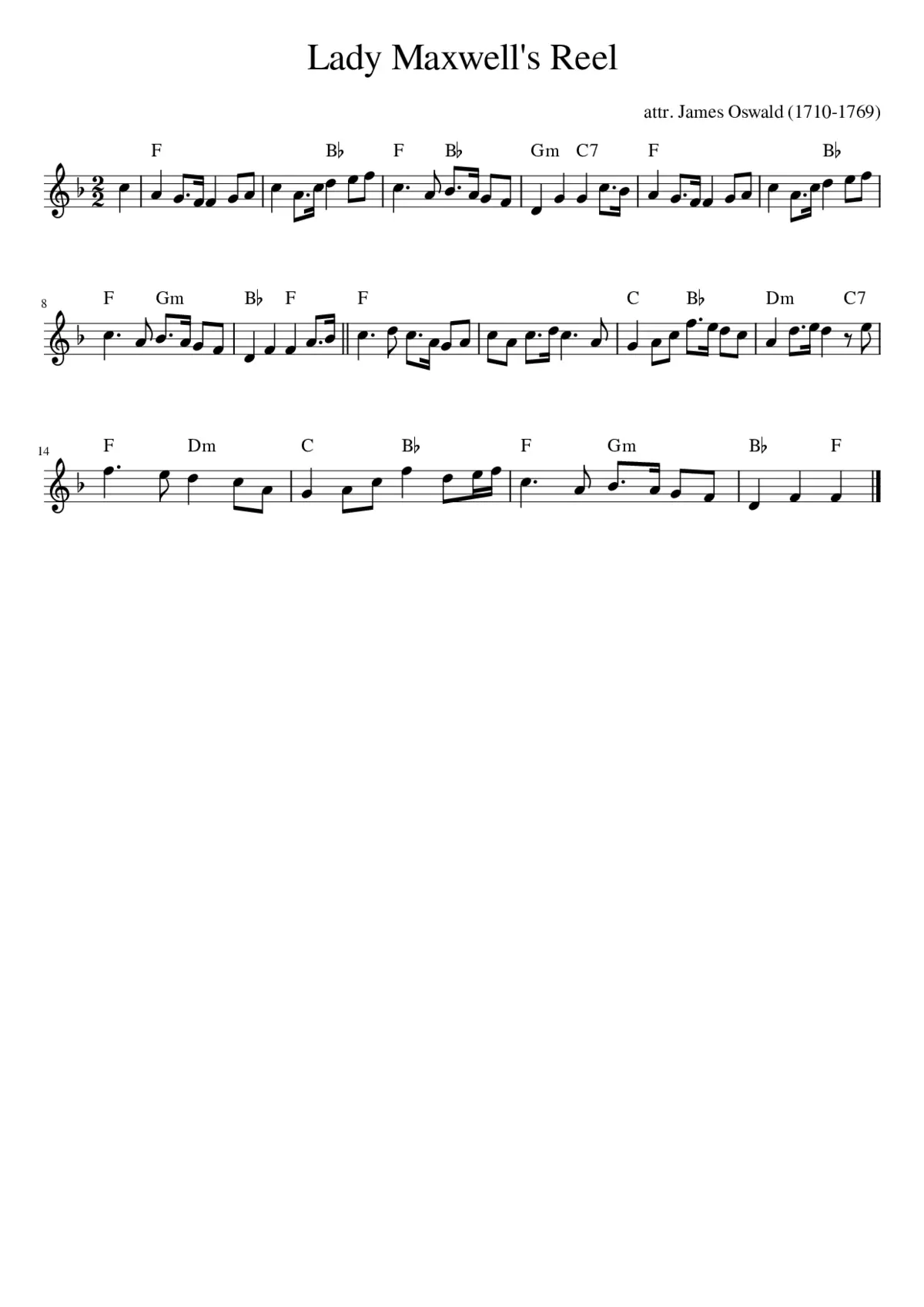 Lady Maxwell's Reel - Page 1