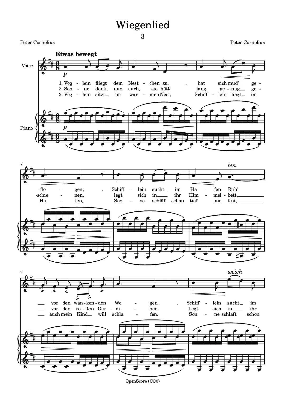 Wiegenlied - Page 1