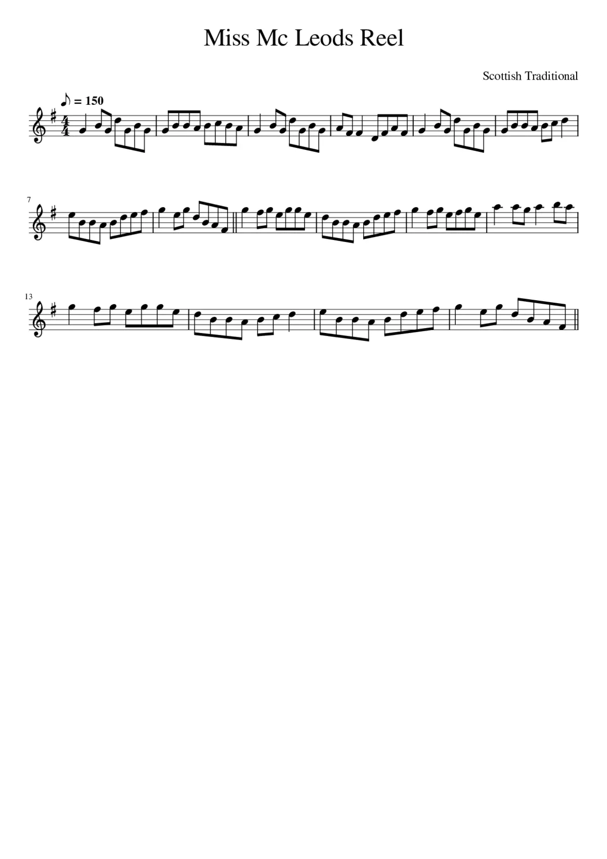 Miss Mc Leods Reel - Page 1