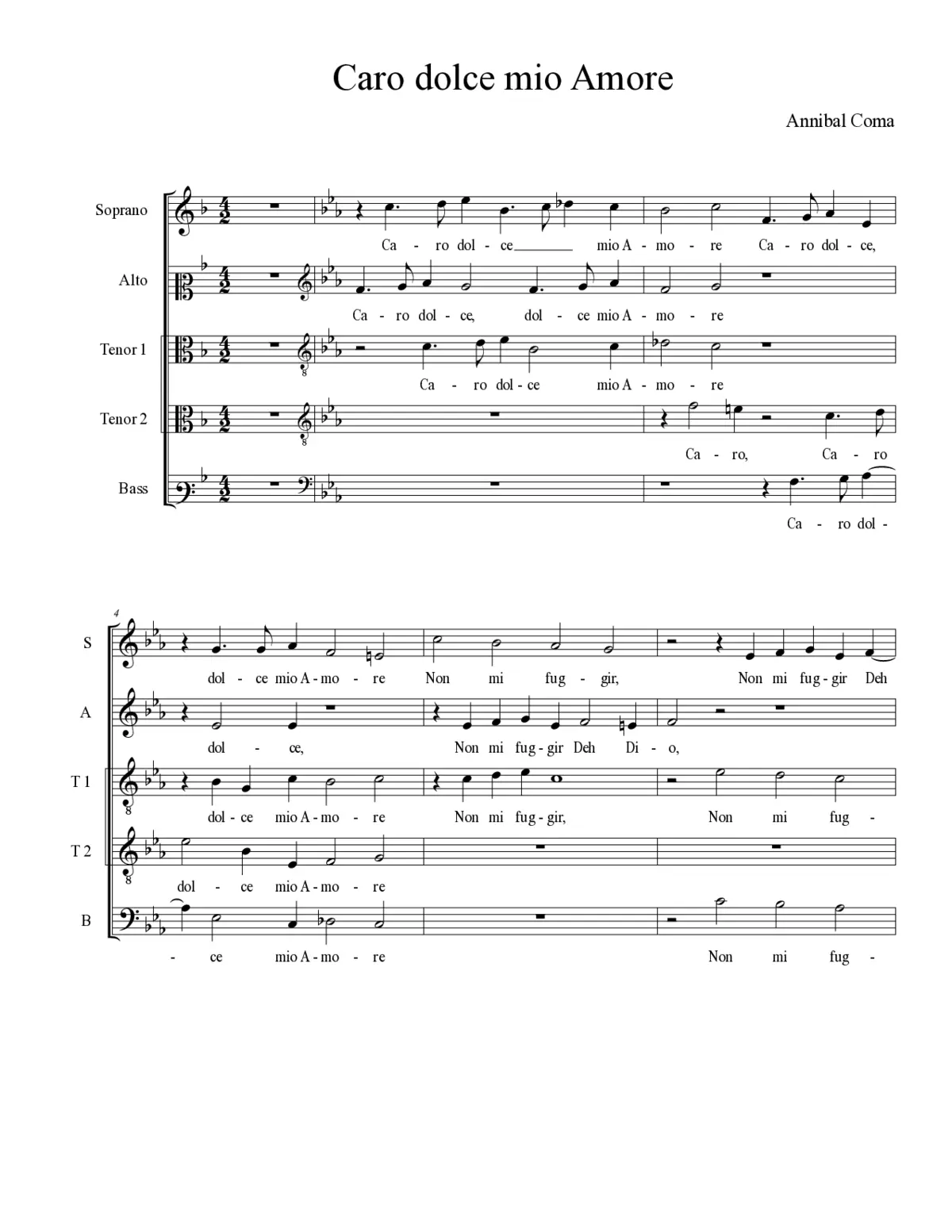 Caro dolce mio Amore - Page 1