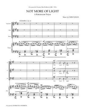 Not more of Light - A Rosicrucian Prayer