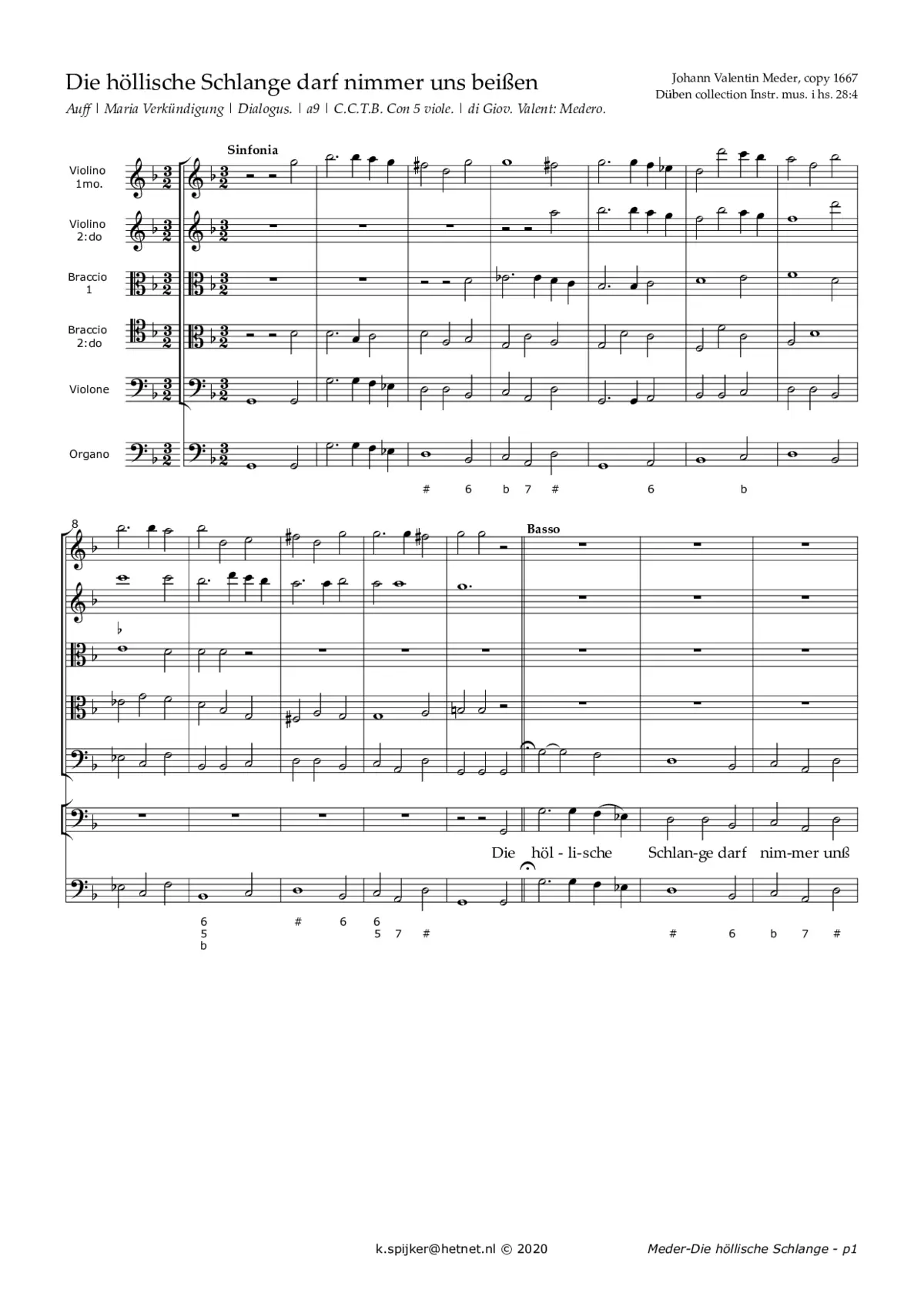 Die höllische Schlange darf nimmer uns beißen - Page 1