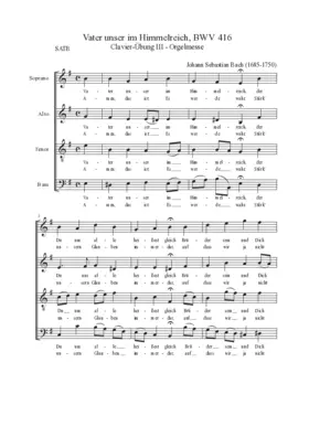 Vater unser im Himmelreich, BWV 416