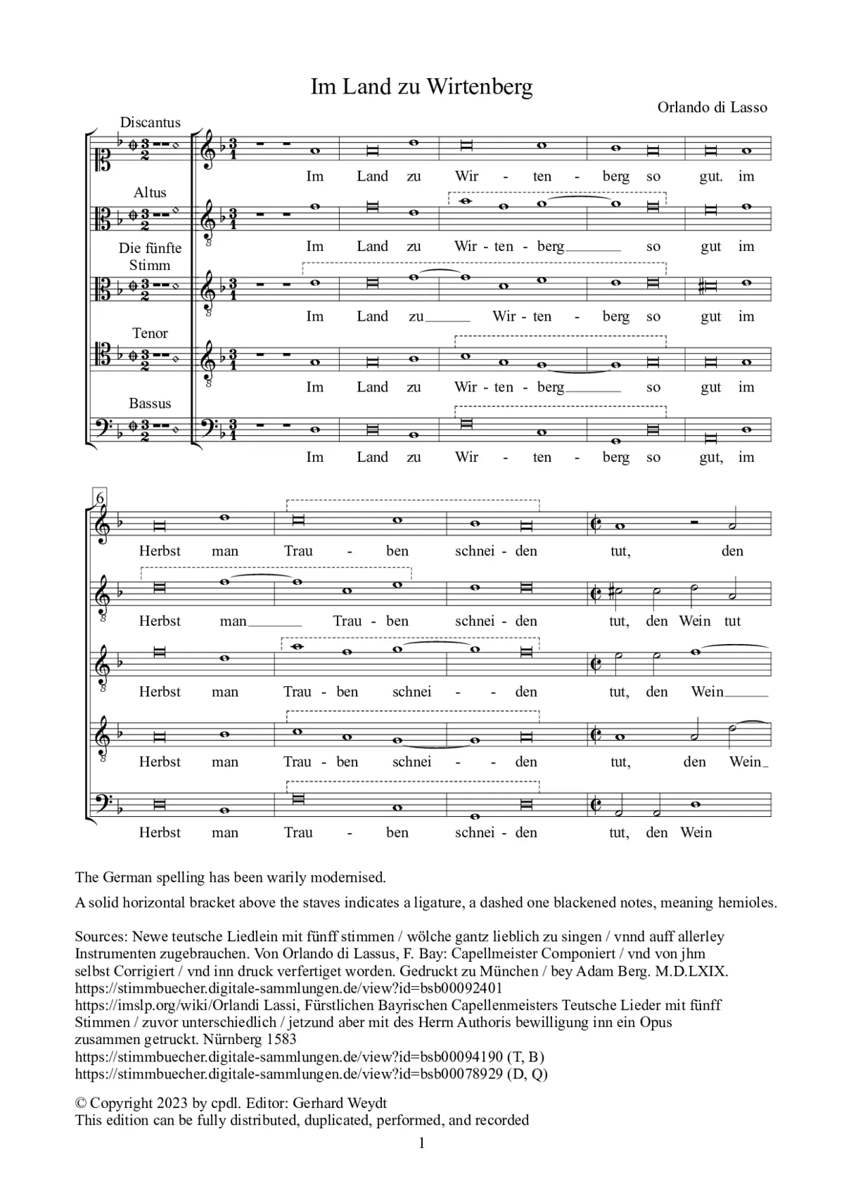 Im Land zu Wirtenberg - Page 1
