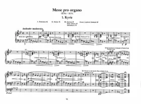Missa pro organo lectarum celebrationi missarum adjumento inserviens