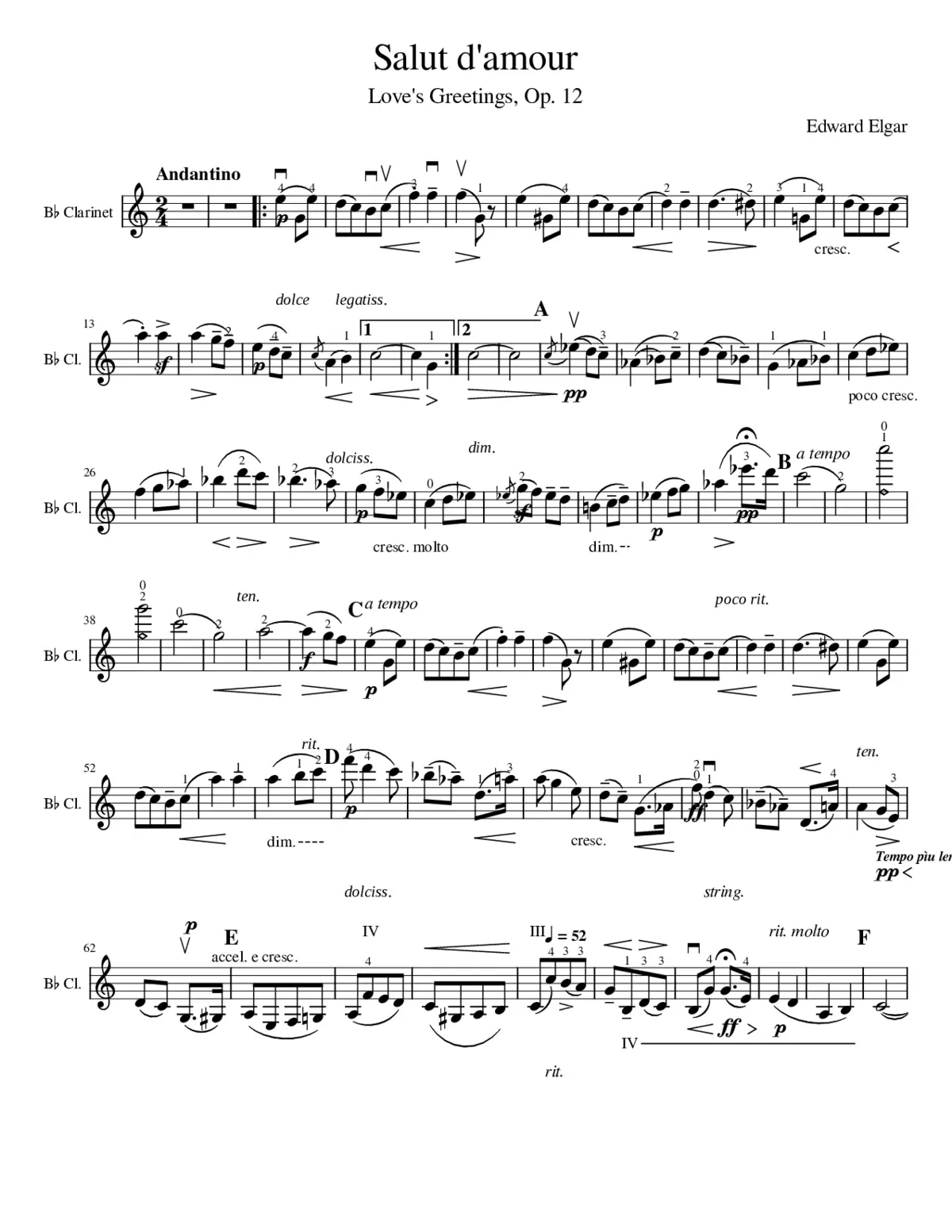 Salut d'amour Op.12 - Page 1