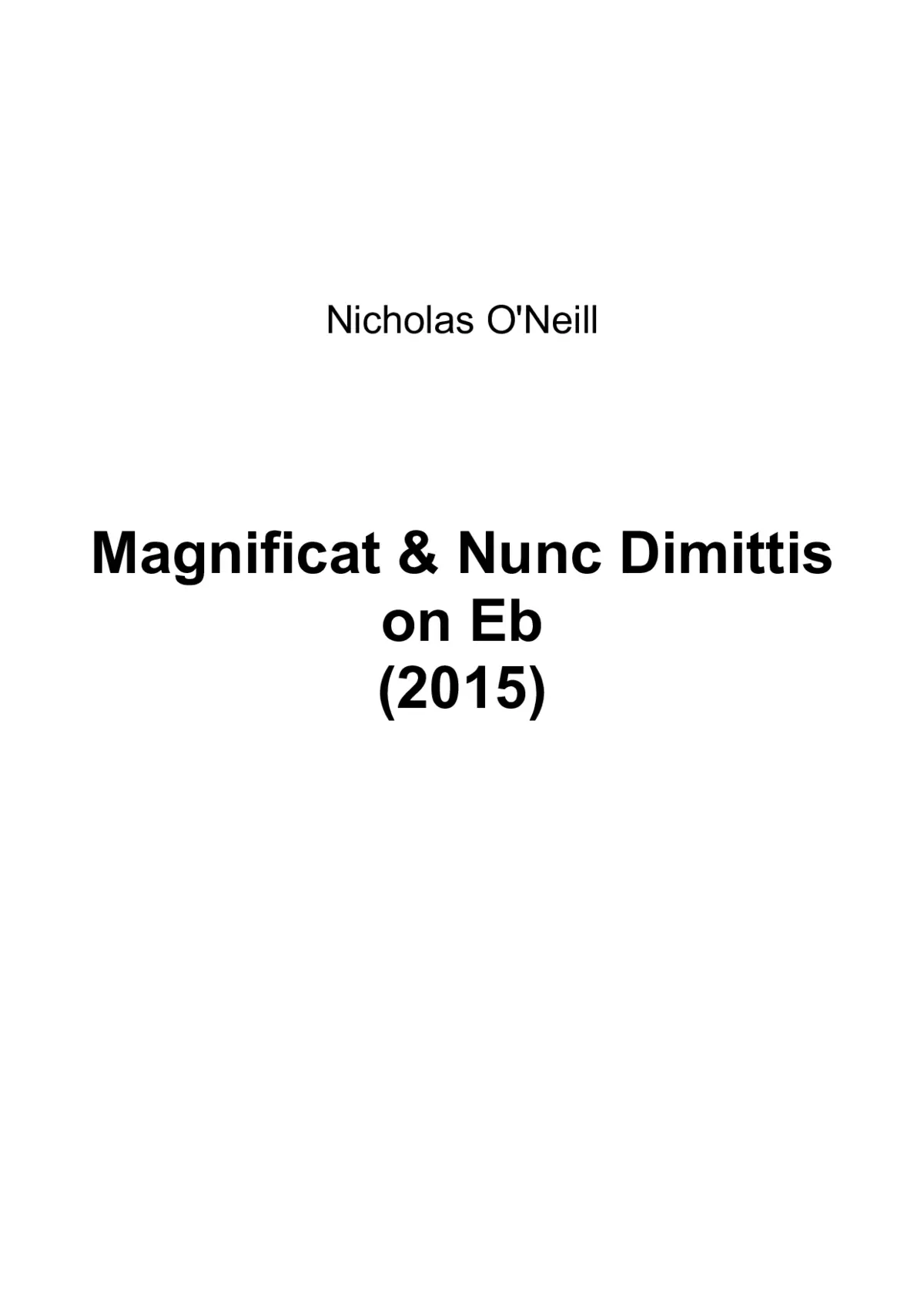 Magnificat and Nunc Dimittis on Eb - Page 1