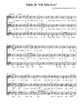 Elias 28 Lift thine eyes / Hebe deine Augen