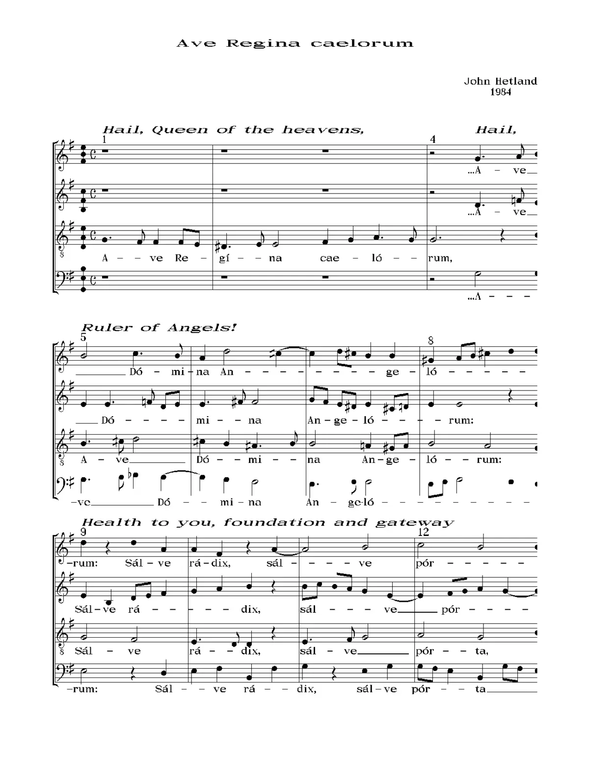 Ave Regina caelorum - Page 1