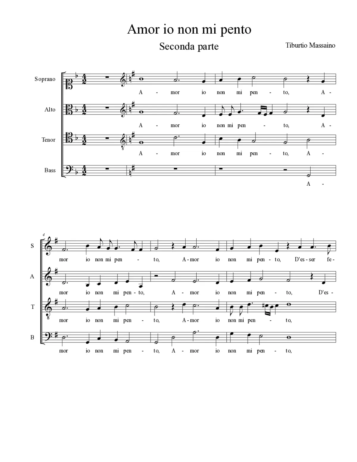 Amor io non mi pento - Page 1