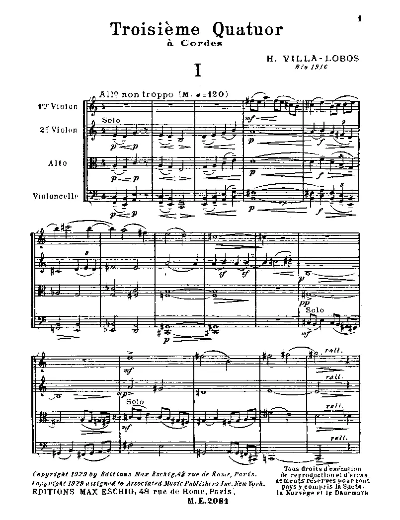 String Quartet No.3 - Page 1