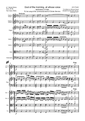 God of the morning, at whose voice