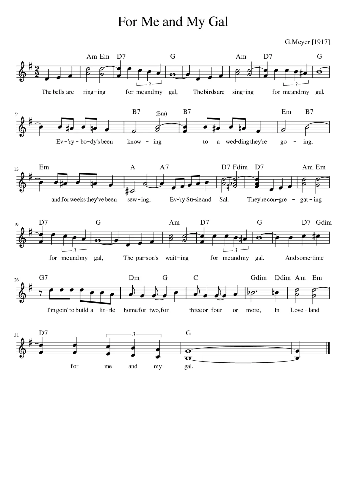 For Me and My Gal - Page 1