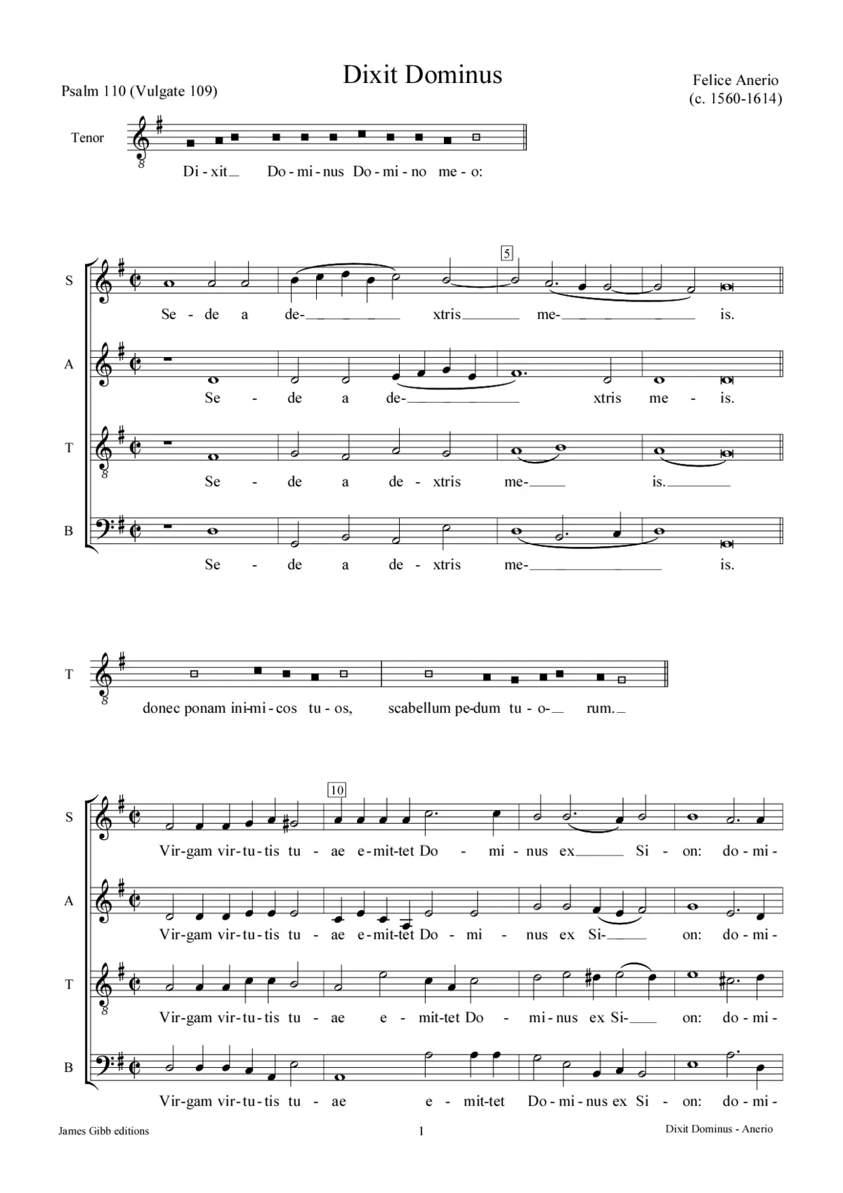 Dixit Dominus - Page 1