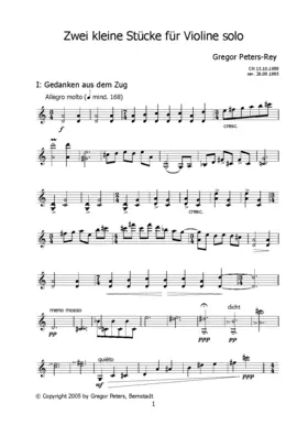 Two little pieces for violin solo