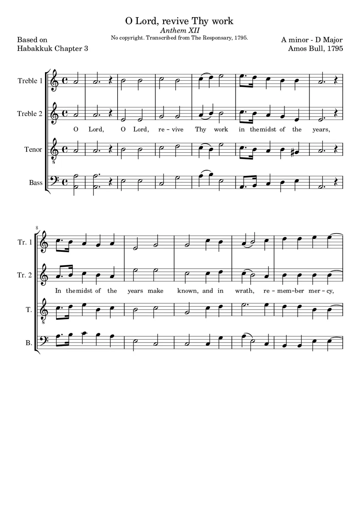 O Lord revive Thy work - Page 1