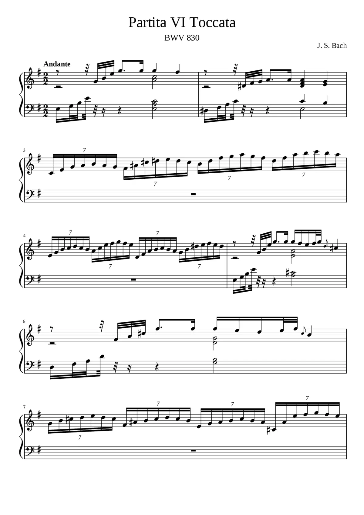 Partita in E minor BWV 830 - Page 1