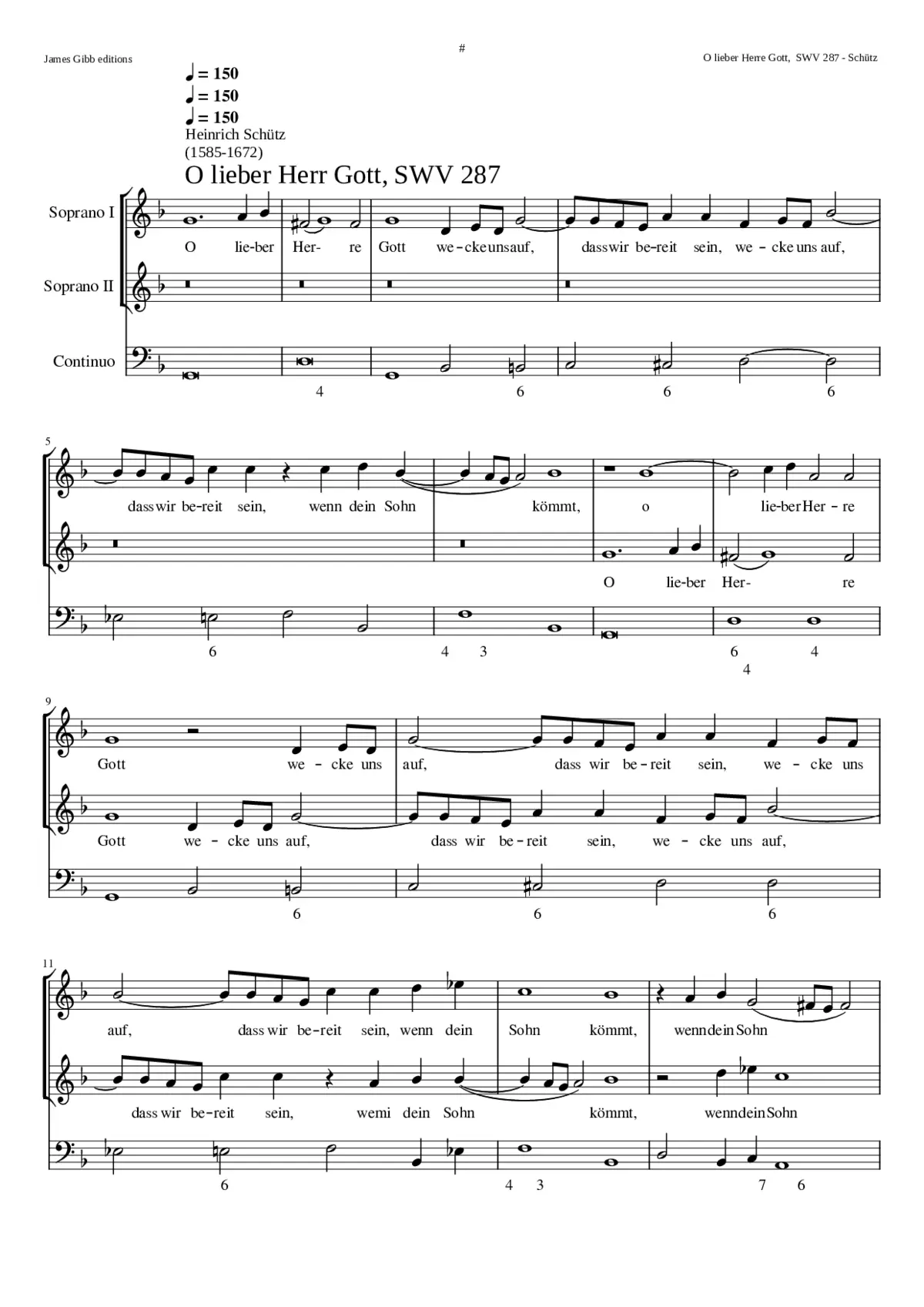 O lieber Herre Gott - Page 1