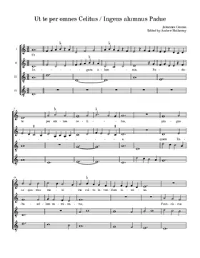 Ut te per omnes celitis – Ingens alumnus Padue