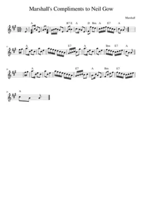 Marshall's Compliments to Neil Gow