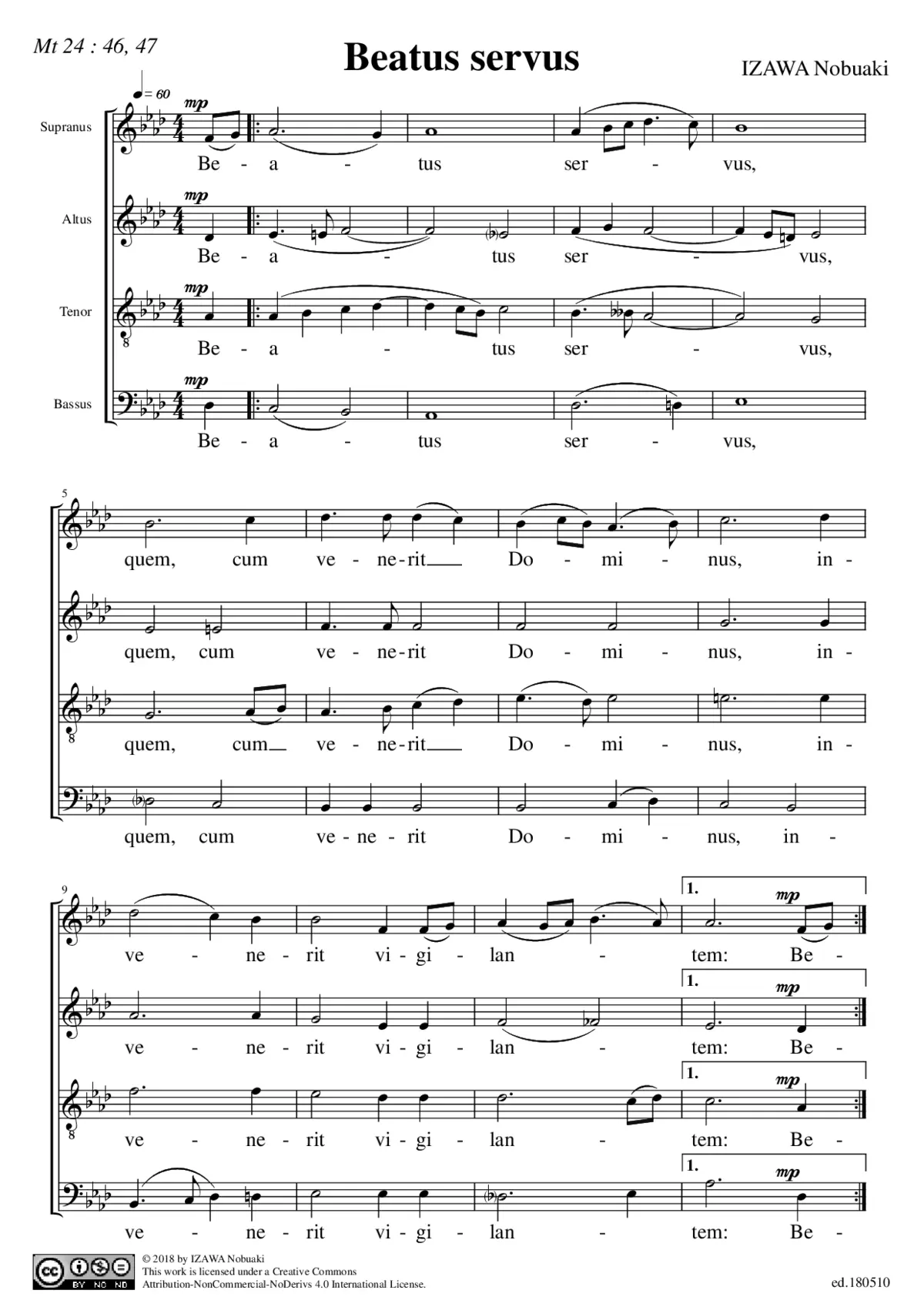 Beatus servus - Page 1