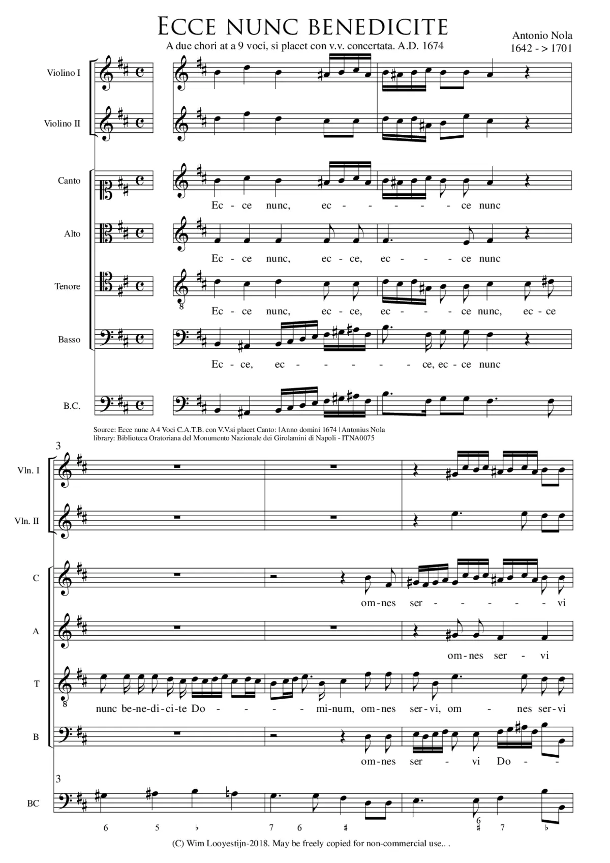 Ecce nunc benedicite - Page 1