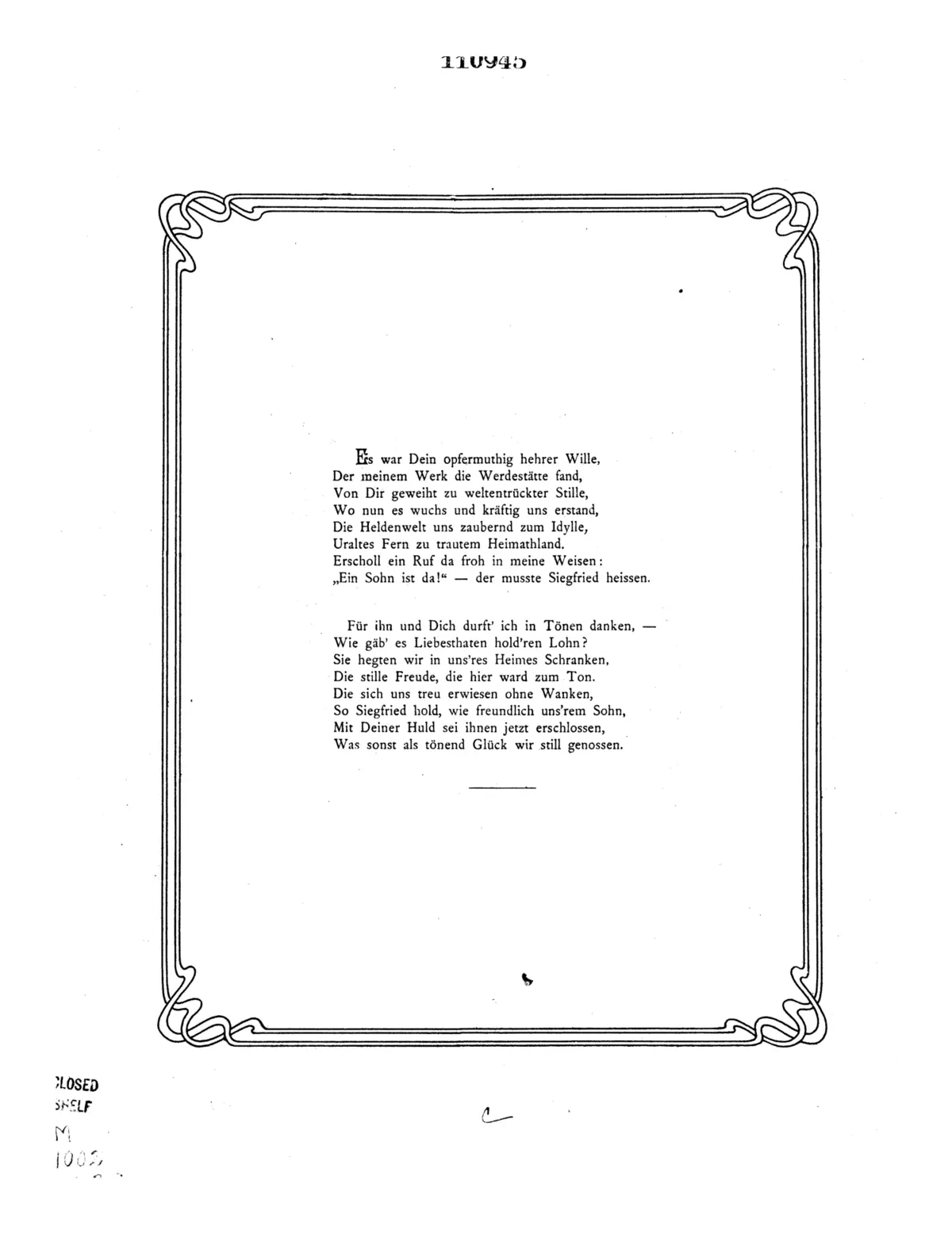 Siegfried Idyll - Page 1
