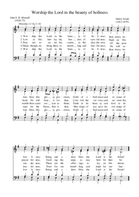 Worship the Lord in the beauty of holiness