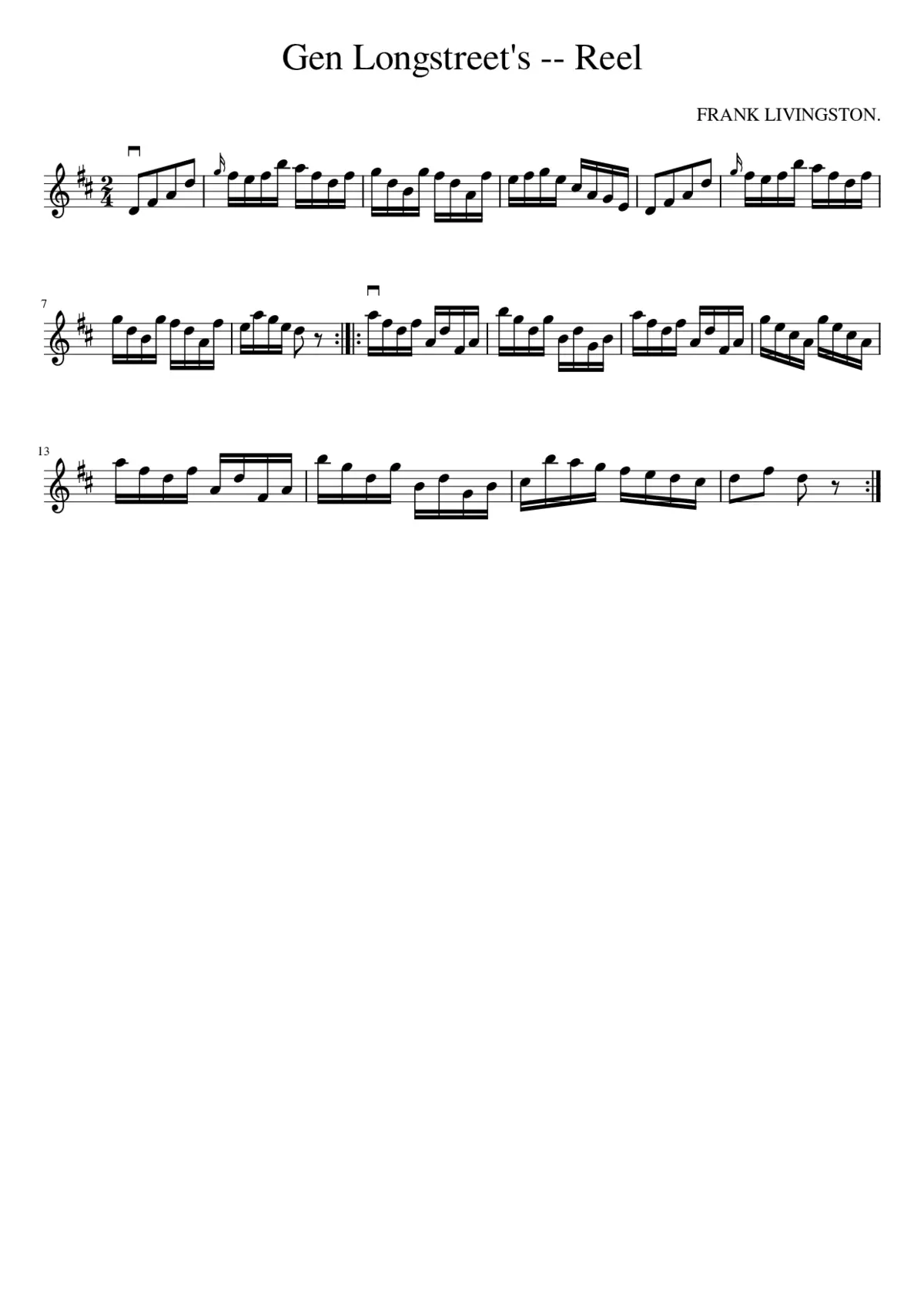 Gen Longstreet's -- Reel - Page 1