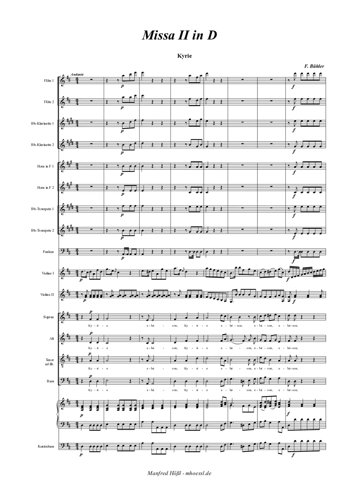 Missa II in D - Page 1