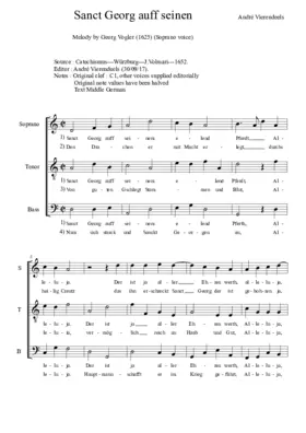 Sanct Georg auff seinem elend Pferdt