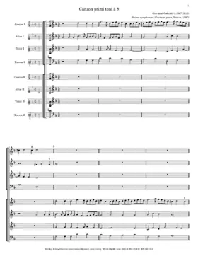 Canzon per sonar primi toni a 8