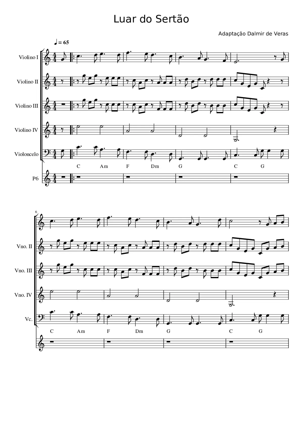 Luar do Sertão - Arr deVeras - Page 1