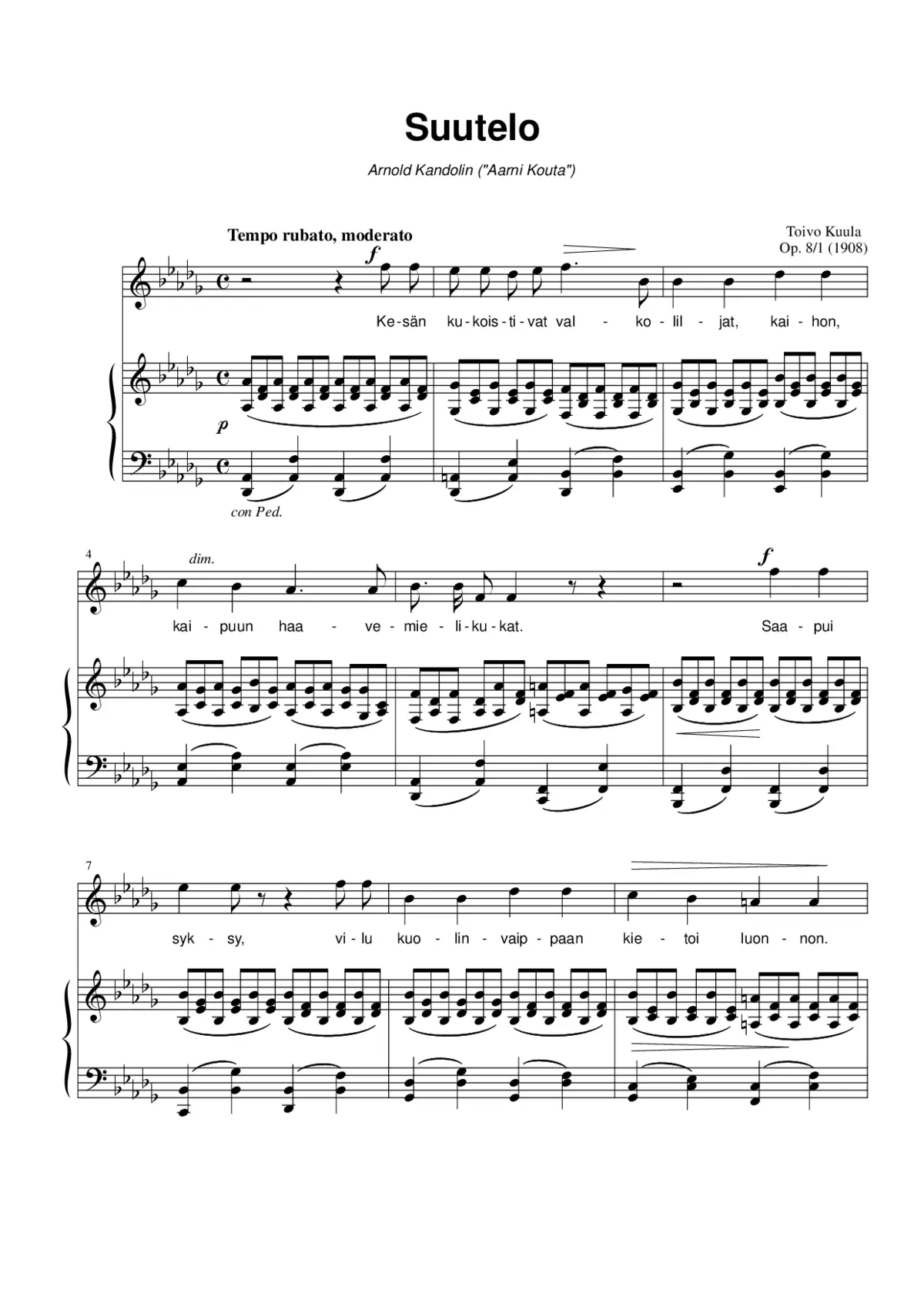 2 Songs, Op.8 - Page 1