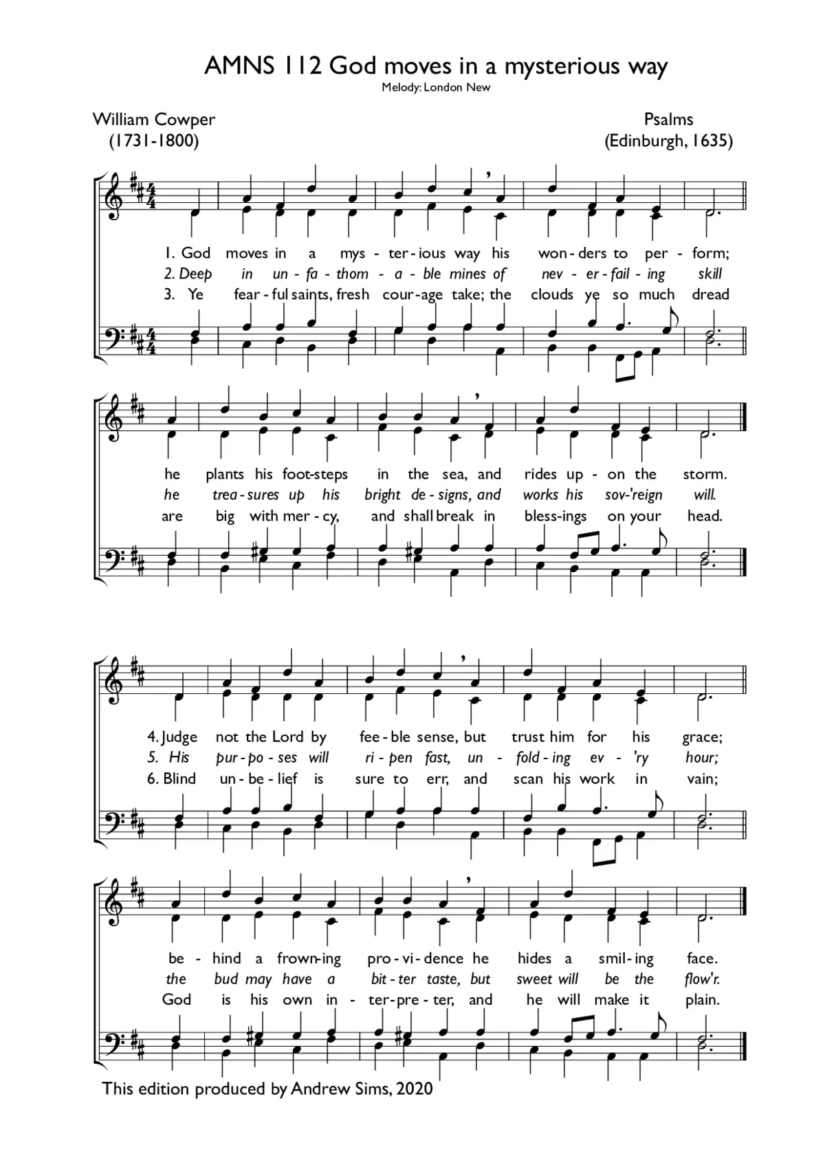 God moves in a mysterious way - Page 1