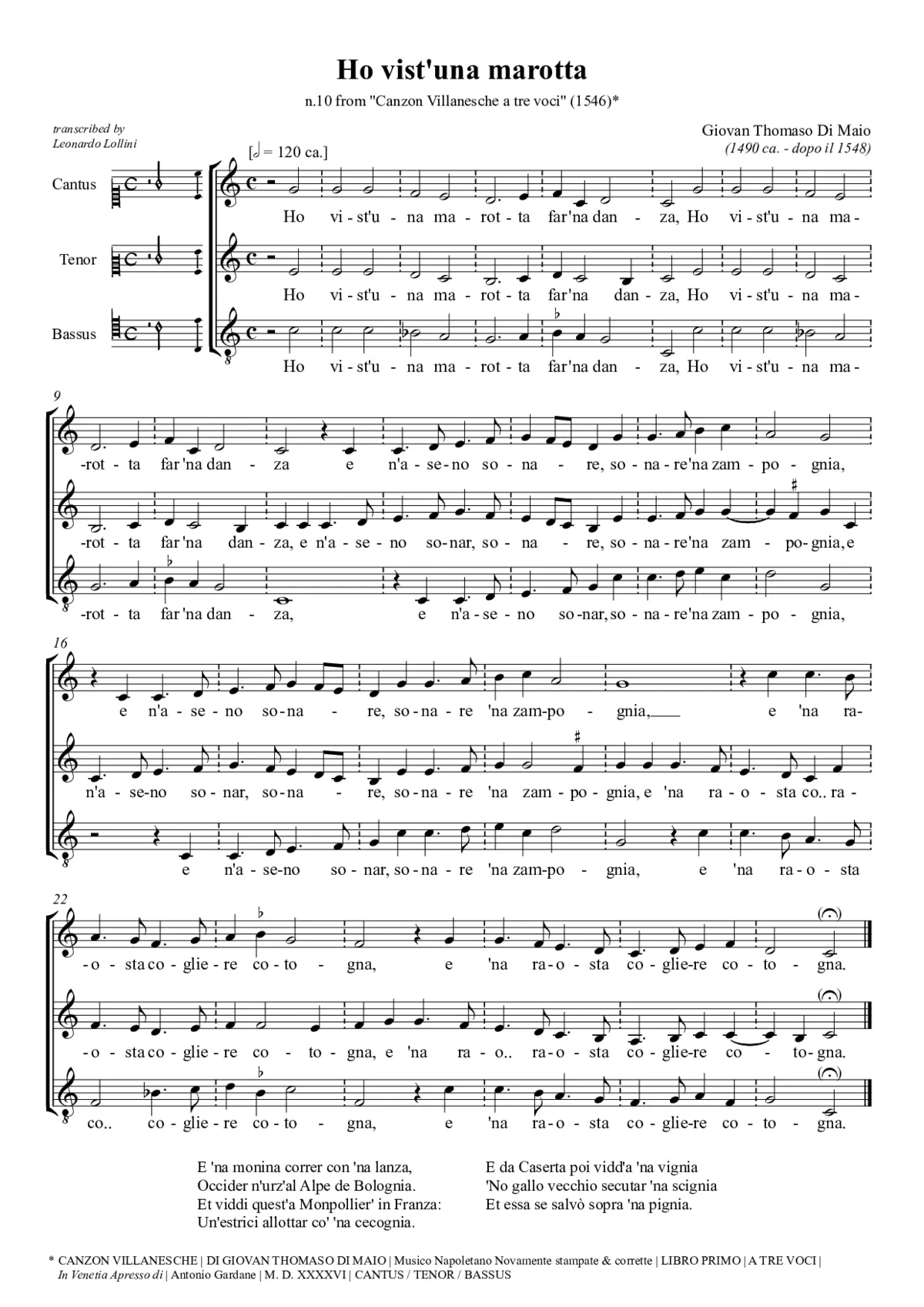 Ho vist’una marotta far n’a danza - Page 1