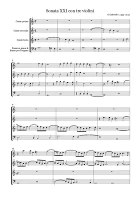 Sonata XXI 'con tre violini'