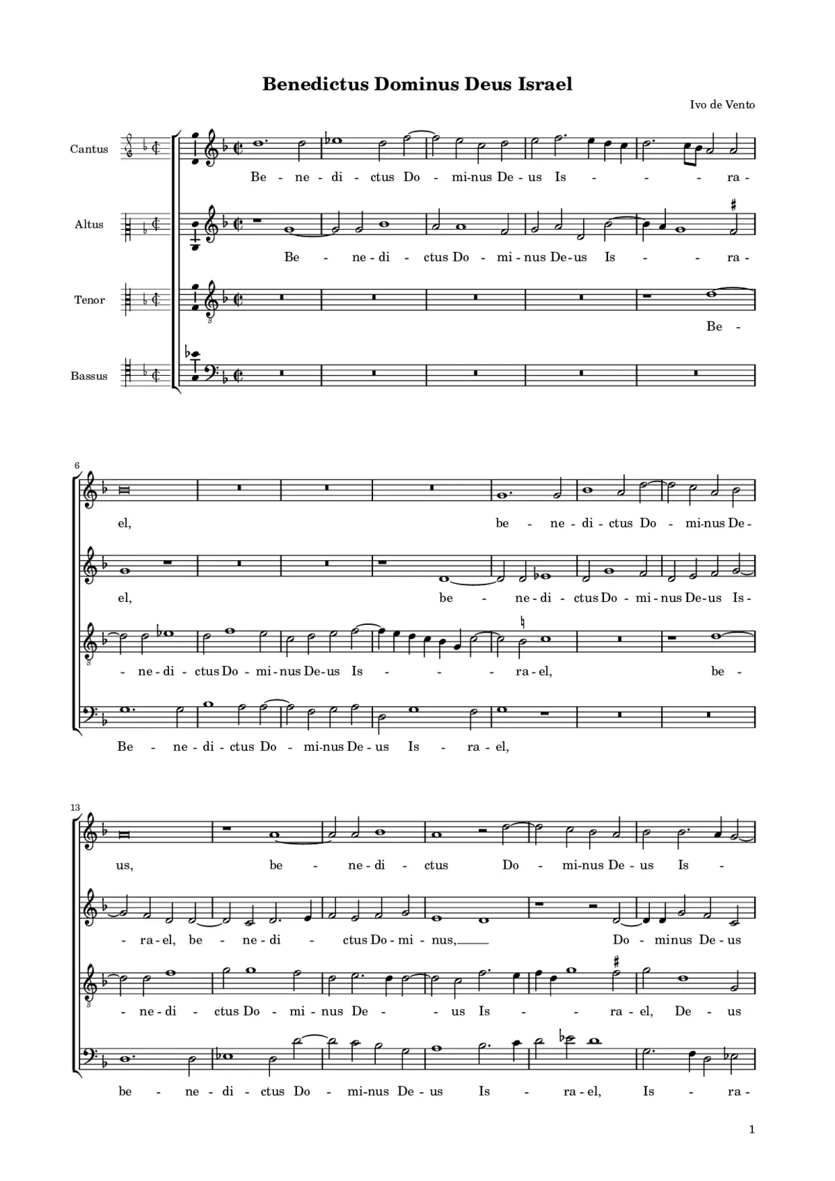 Benedictus Dominus Deus Israel - Page 1