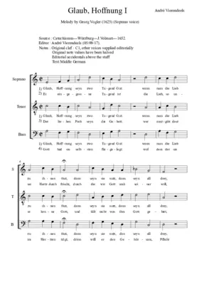 Glaub, Hoffnung seyn zwo Tugend gut I