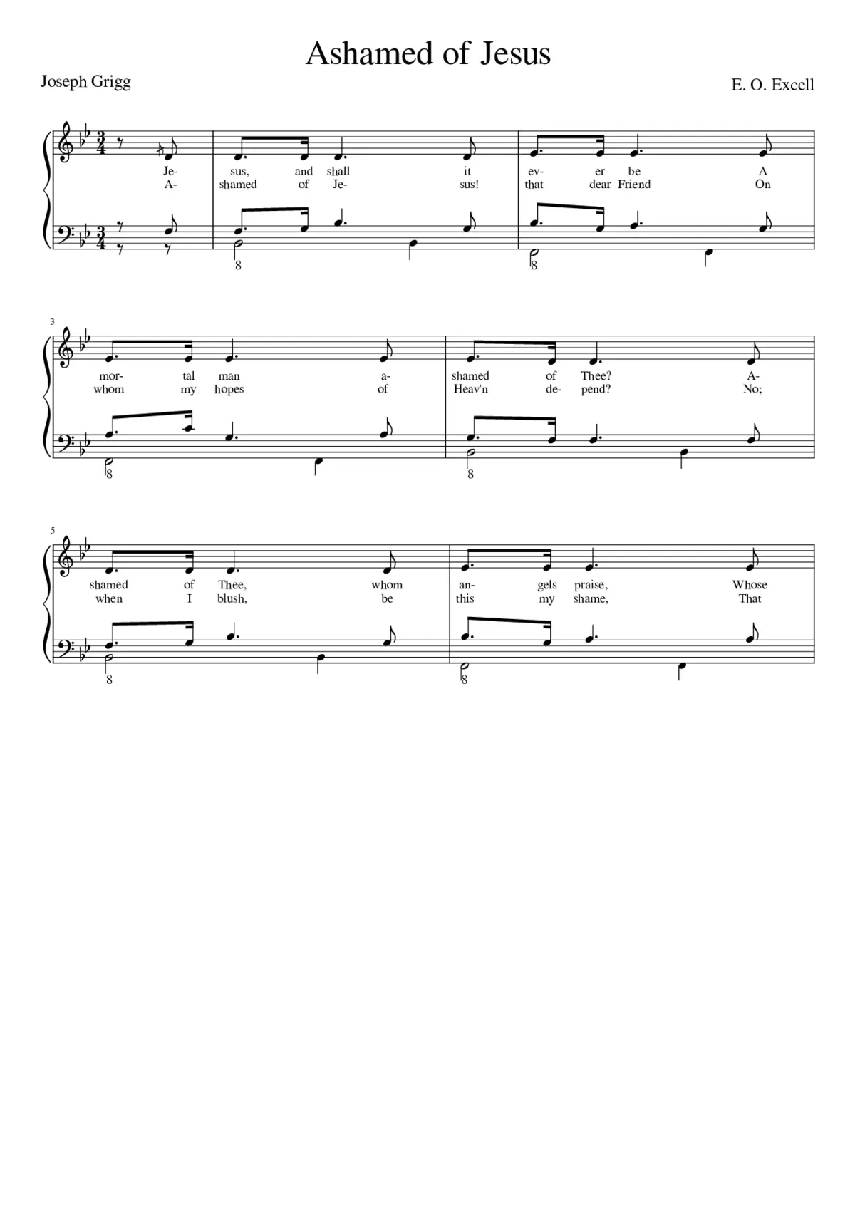 Jesus and shall it ever be (Excell) - Page 1