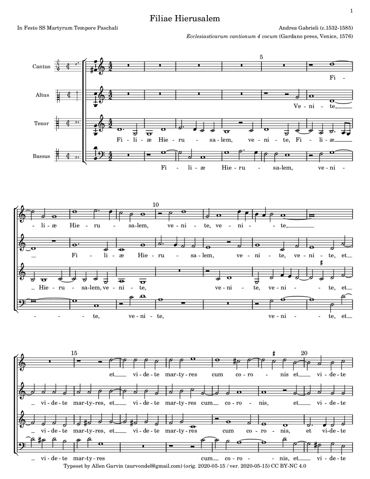 Filiae Jerusalem - Page 1